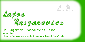 lajos maszarovics business card